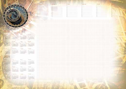 A2 Kalender Skrivebord Med Bogstaver Ur T 1 A2 4