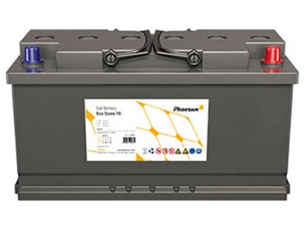 Phaesun Eco Store 70 340265 Solcellebatteri 12 V 70 Ah Bly-Gel (B X H X T) 27.8 X 19 X 17.5 Cm Konuspol