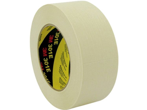 3M Afdækningstape 301E, 36 Mm X 50 M, Papir, Beige Den Industrielle Professionelle Til Malerarbejde, Kan Bruges Til - 1 Stk (3013650)