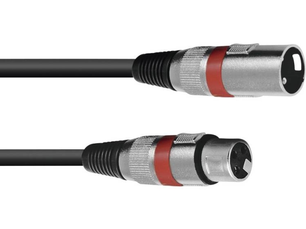 Omnitronic 3022047R Xlr Verbindungskabel [1X Xlr-Stecker 3 Polig - 1X Xlr-Buchse 3 Polig] 3.00 M Schwarz (3022047R)