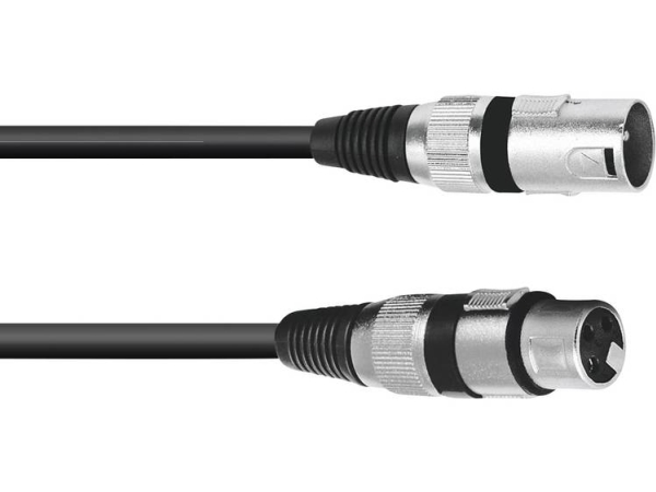 Omnitronic 3022052N Xlr Verbindungskabel [1X Xlr-Stecker 3 Polig - 1X Xlr-Buchse 3 Polig] 7.50 M Schwarz (3022052N)