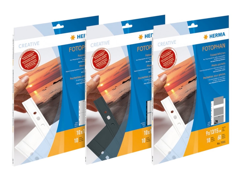 HERMA fotofan - omslag x 10 | Arkivering - Elastikmappar & Chartekker - Plastficka | GameStuff