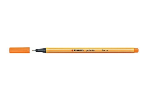 STABILO point 88, Orange, Orange, Sekskantet, Metal, 0,4 mm, Tyskland
