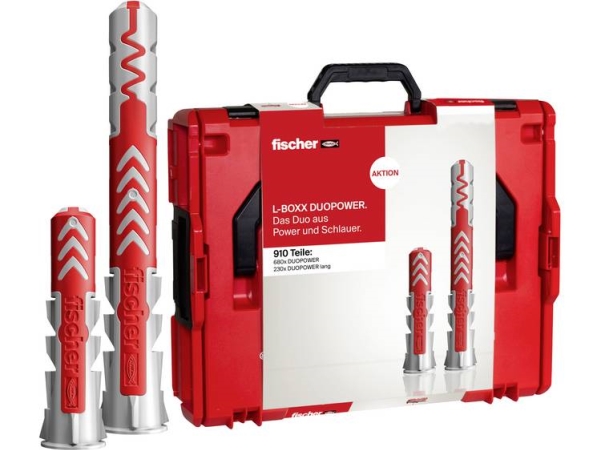 Fischer L-Boxx 102 - Duopower Betondübel-Sortiment 910 Stück