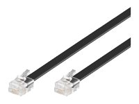 MicroConnect Modular Straight - Telefonkabel - RJ-12 (hane) till RJ-12 (hane) - 10 m - svart | EL Artiklar - Kablar och ledningar - Telekommunikationsutrustning | GameStuff