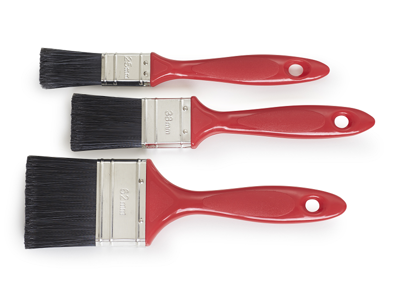 Vikan Pinsel Set 25-40-60Mm Flach 270Mm Rot