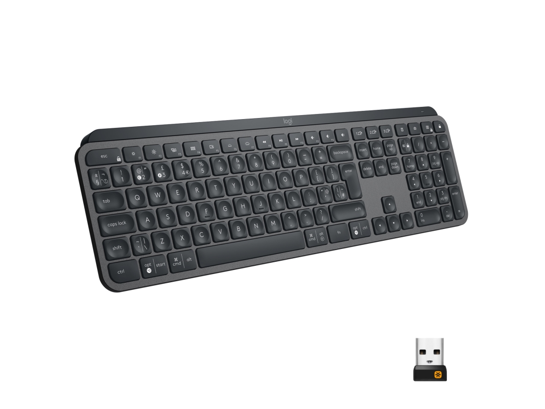 Logitech® | MX Keys - Tastatur - bagbelyst Bluetooth, GHz - Pan Nordic grafit