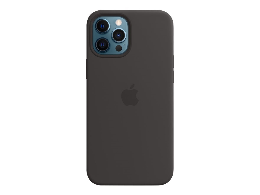 Apple - Bagsidecover til mobiltelefon - med MagSafe - silicone - sort - for iPhone 12 Pro Max