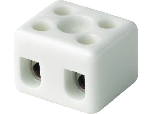 Kronuttag porslin 2P 10 mm² (VDE 4 mm²) m/monteringshål hxbxd: 20,0x24,0x23,0 | EL Artiklar - Andra EL - Samlare dosor och församlingar | GameStuff