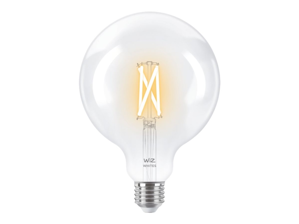 Wiz Led Glödlampa Med Filament Form: G125 Klar Finish E27 6.7 W Motsvarande 60 W Klass A Kallt Vitt/varmt Vitt Ljus 2700 6500 K