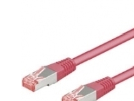 Goobay Netværkskabel CAT 6, S/FTP (PiMF), magenta, 20 m kobberleder (CU), halogenfri kabelkappe (LSZH)