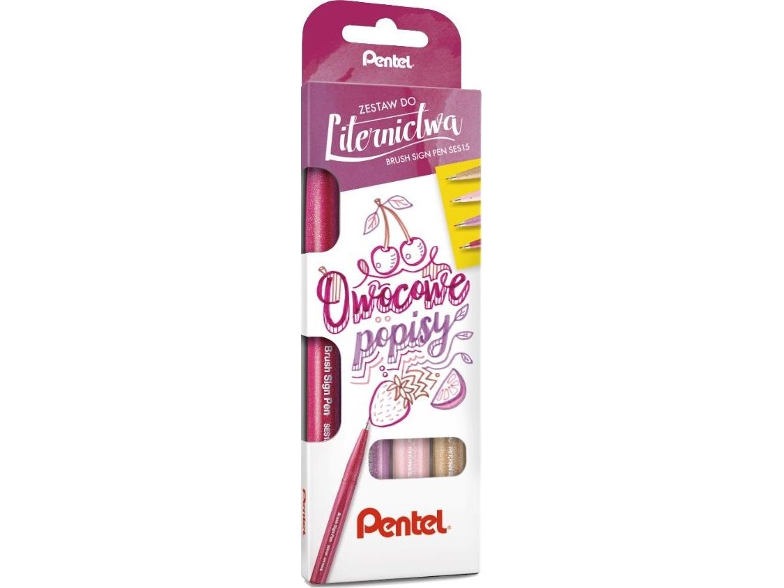 Calligraphy Pen Set 4 Colors Pentel