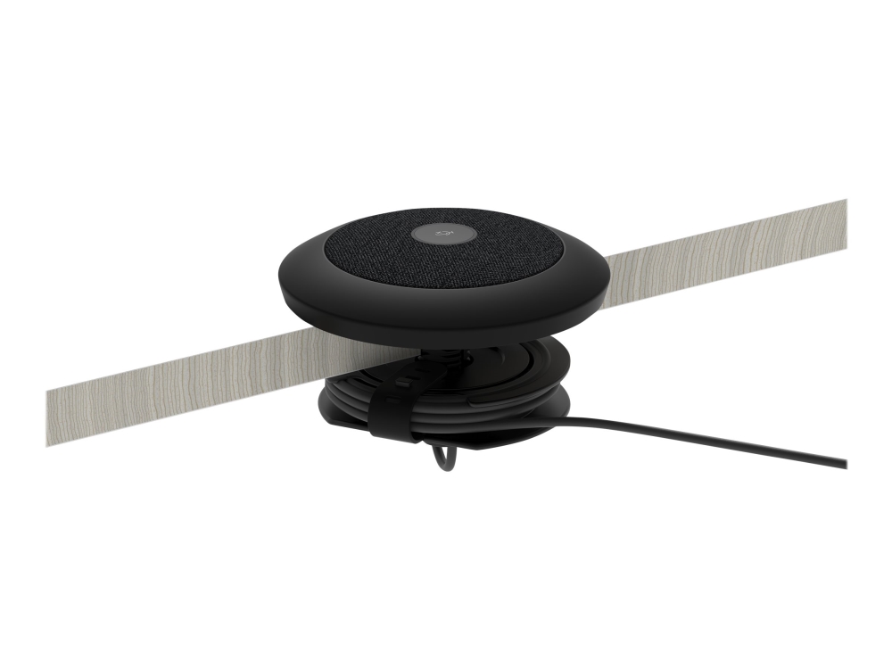 Logitech Rally Mic Pod Mount - Mikrofon-skrivebordsmontering - mat sort - for Logitech Rally, Rally Plus