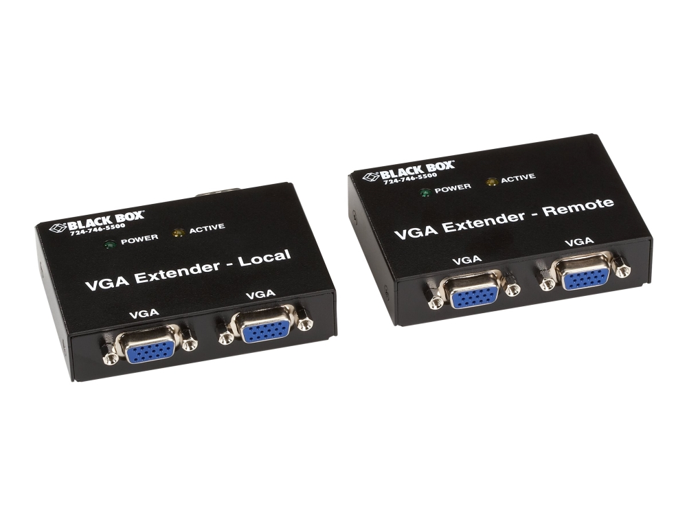 Black Box Catx Vga Extender, 1024 X 768 Pixel, Av-Sender & -Empfänger, 152,4 M, Kabelgebunden, Schwarz