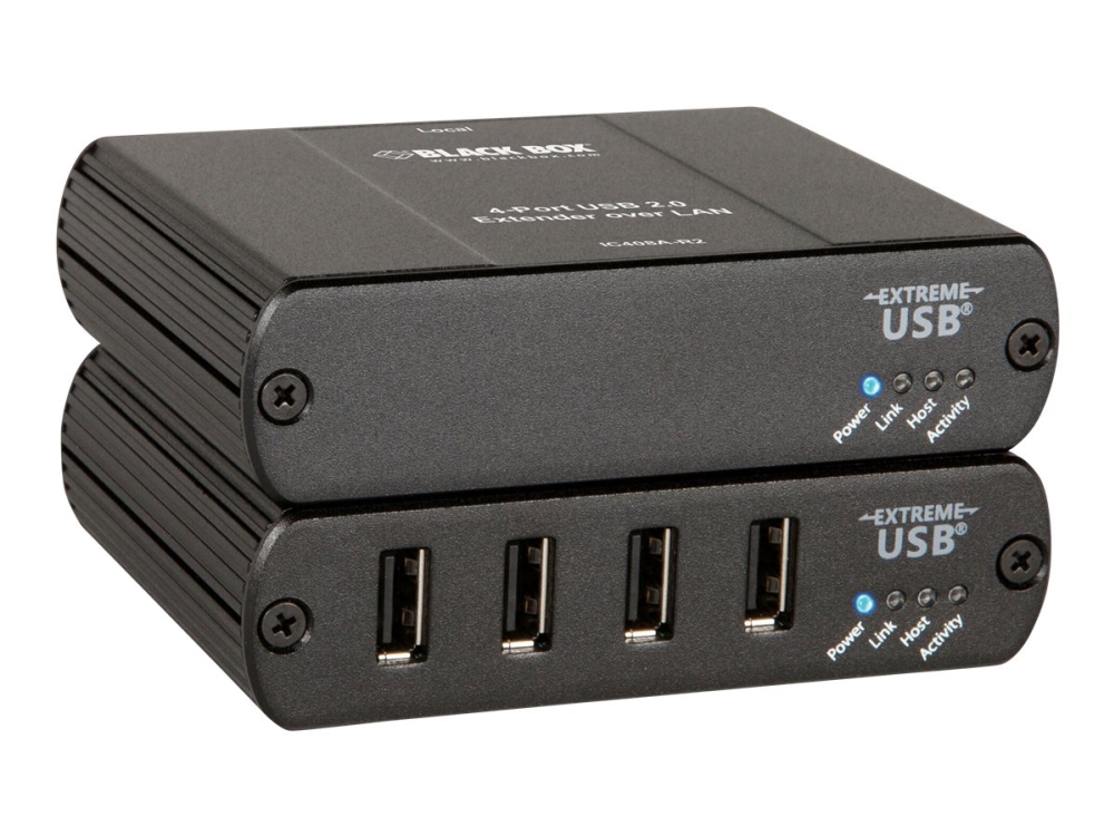Black Box Usb 2.0 Extender Lan, 4-Port - Usb-Forlængerkabel - 4 Porte - Op Til 100 M