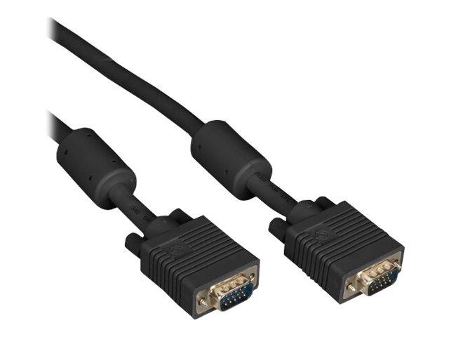 Black Box Vga Video Cables With Ferrite Core - Vga-Kabel - Hd-15 (Vga) (Han) Til Hd-15 (Vga) (Han) - 3 M - Formet, Plenum - Sort