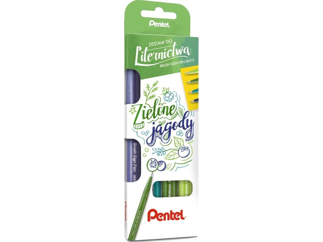 Calligraphy Pen Set 4 Colors Pentel