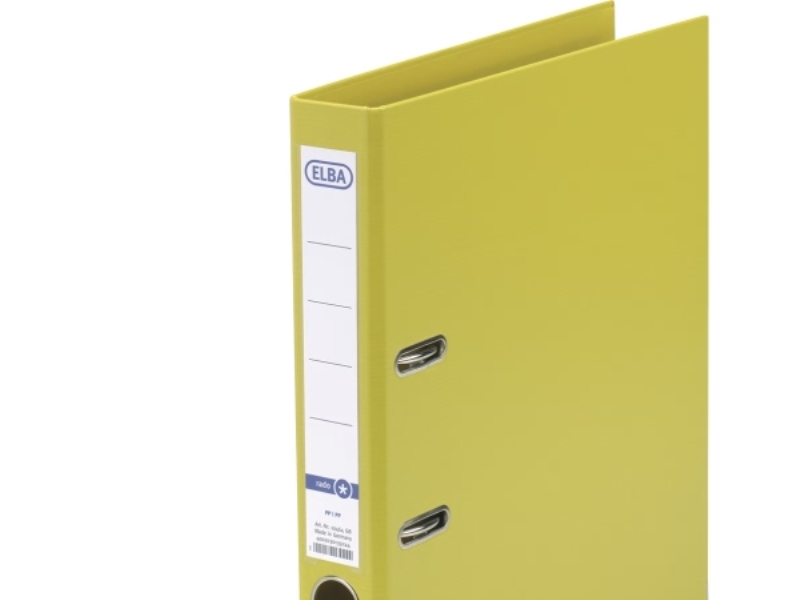Elba Smart PP/PP, 50 mm, A4, Polypropylen (PP), Gul, 280 ark, 5 cm, 285 mm | Arkivering - Presentationsmappar och omslag - Plug Binder | GameStuff