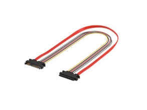 Goobay 93871, 0,5 M, Sata Iii, Sata 7-Pin + 15-Pin, Sata 7-Pin + 15-Pin, Männlich/Weiblich, Schwarz, Orange, Rot, Gelb