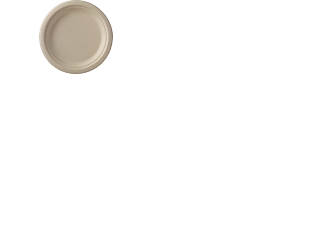 Teller Aus Bagasse, Natureworks, Braun, 22 Cm, 50 Stück/Packung – (50 Stück)