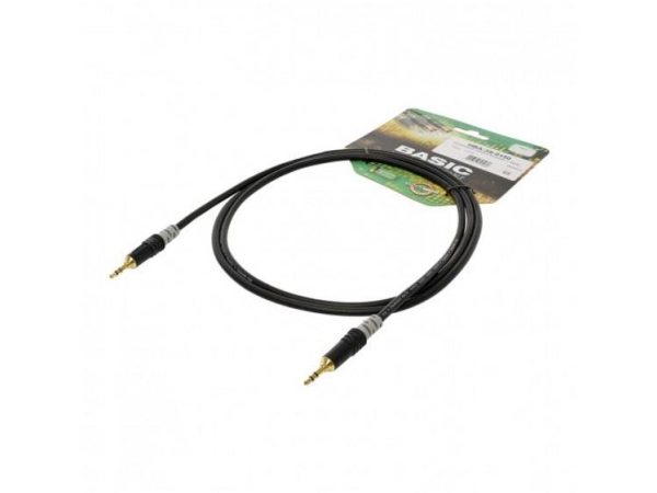 Sommer Cable Hba-3S-0030 Jack Audio Tilslutningskabel [1X Jackstik 3,5 Mm - 1X ] 0.30 M Sort