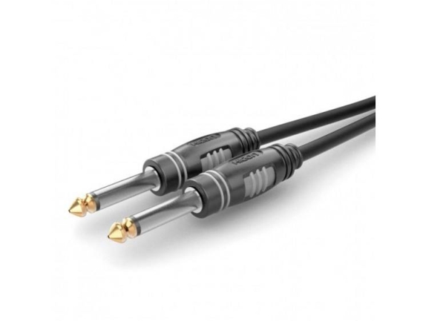Sommer Cable Hba-6M-0060 Jack Audio Tilslutningskabel [1X Jackstik 6.3 Mm (Mono) - 1X Jackstik 6.3 Mm (Mono)] 0.60 M Sort
