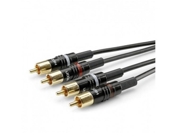 Sommer Cable Hbp-C2-0060 Jack / Phono Audio Tilslutningskabel [2X Cinch-Stik - 2X Cinch-Stik] 0.60 M Sort