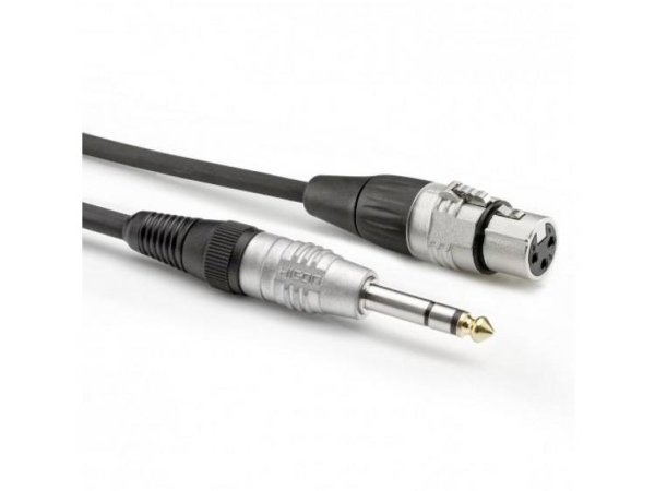 Sommer Cable Hbp-Xf6s-0600 Audio Adapterkabel [1X Jackstik 6.3 Mm (Stereo) - 1X Xlr-Bøsning 3-Polet] 6.00 M Sort