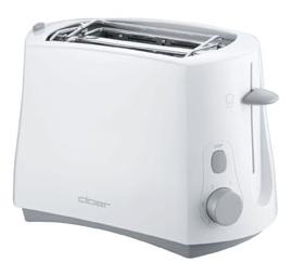 Cloer 331, 2 Skive , Hvid, 825 W, 230 V, 0,97 M, 170 X 280 X 180 Mm