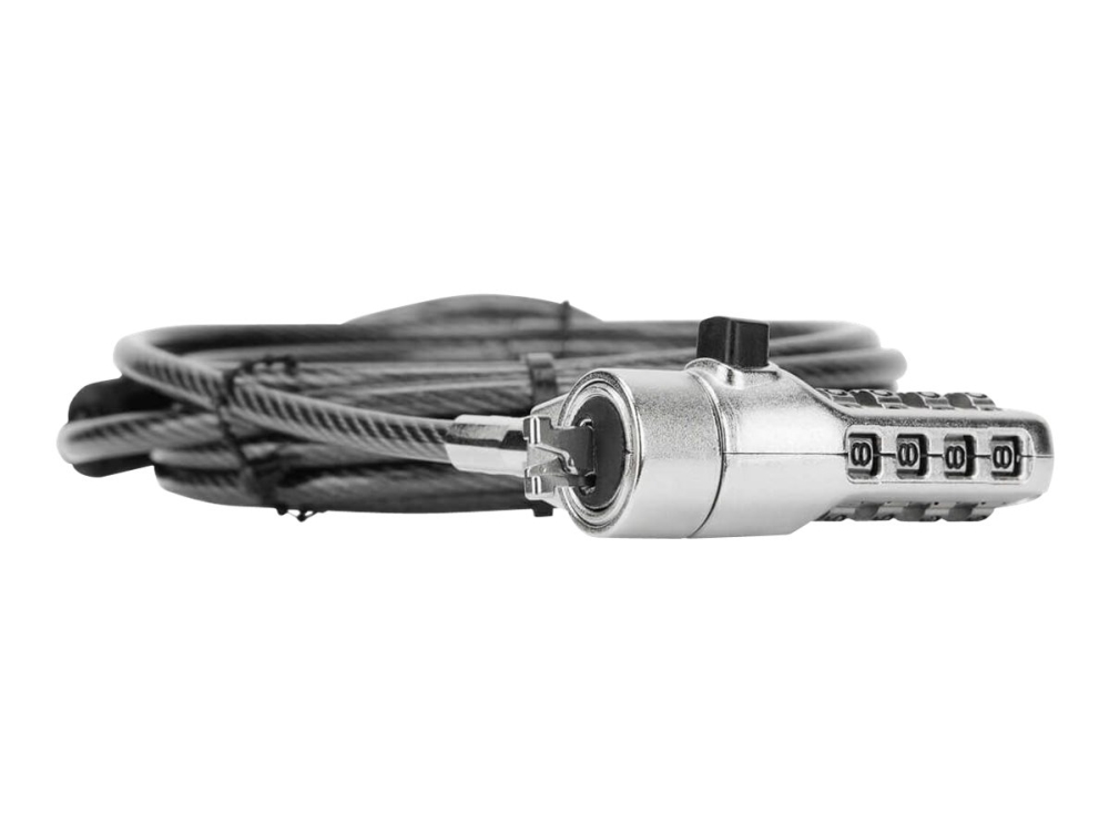 Targus DEFCON Compact Combo Cable Lock - Sikkerhedskabelslås - sort - 1.98 m
