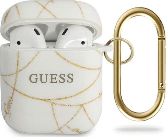 Guess Beskyttelsesetui Guacaptpuchwh Gold Chain Collection Til Airpods Pro - Hvid