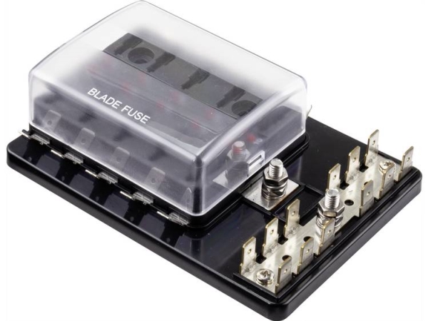 Tru Components Tc-9070604 Sicherungshalter Mit Statusanzeige, Passend Für Standard-Flachsicherung 30 A 32 V/Dc, 1 Stk.