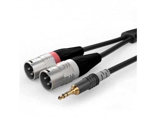 Sommer Cable Hba-3Sm2-0150 Audio Adapterkabel [1X Xlr-Stik 3-Polet - 1X Jackstik 3,5 Mm] 1.50 M Sort