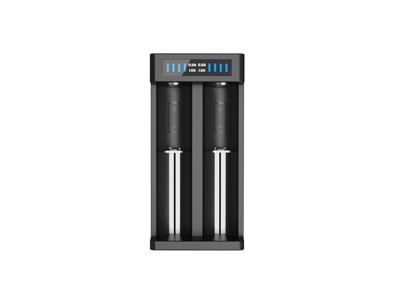 Batterioplader til cylindriske Li-ion-batterier 18650 Xtar MC2 PLUS