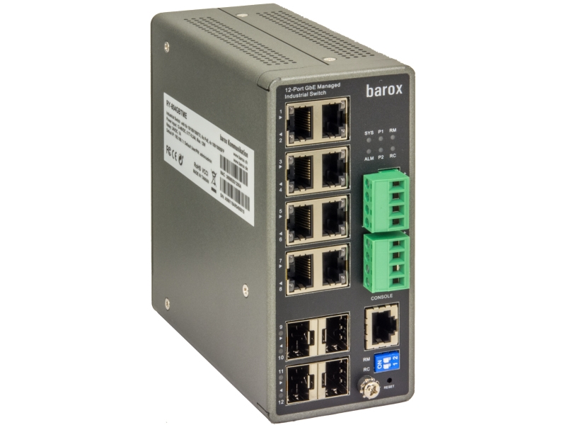 Barox Ry-804Gbtme, Managed, L2/L3, Gigabit Ethernet (10/100/1000), Vollduplex