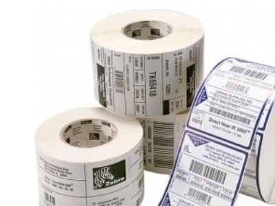 Zebra Z-Select 2000T, Valkoinen, Permanent Adhesive, Stanssausmerkintä, Rulla, Paperi, Lämpösiirto