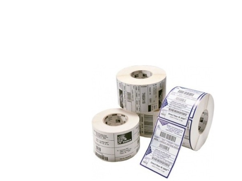 Zebra Z-Perform 1000D, Valkoinen, Permanent Adhesive, Stanssausmerkintä, Rulla, Paperi, Suoralämpö