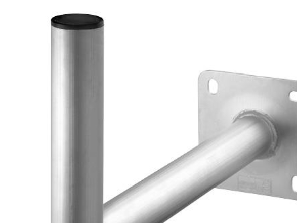 Goobay Vägghållare i aluminium för parabolantenn, avstånd till väggen 450 mm högkvalitativt väggfäste för parabolantenner av rostfri och väderbeständig aluminium