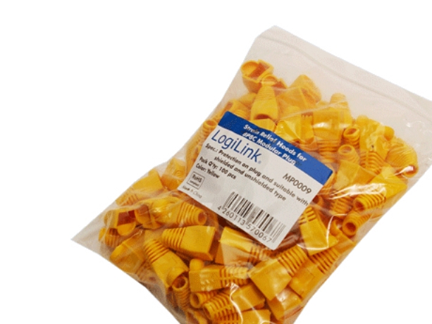 Logilink Mp0009, Kabelschuh, Gelb, Rj-45, 100 Stück(E)