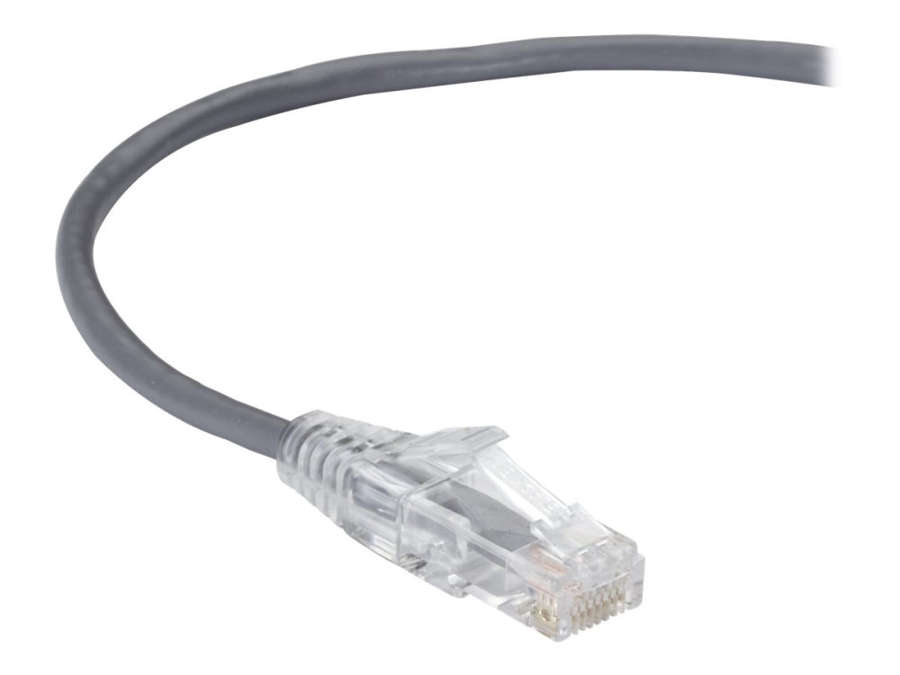 Black Box Slim-Net - Patchkabel - Rj-45 (Han) Til Rj-45 (Han) - 3 M - Utp - Cat 6A - Booted, Formet, Strenget - Grå