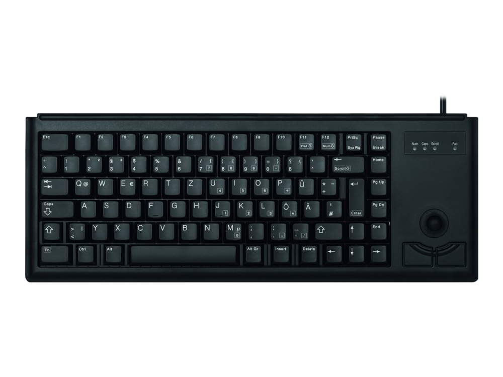 Cherry Compact-Keyboard G84-4400 - Tastatur - Usb - Belgisk - Sort