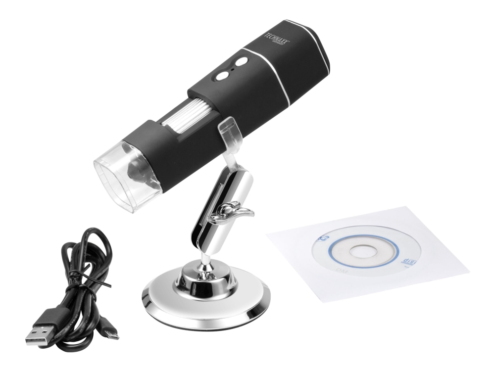 Produktfoto för Technaxx TX-158 - Mikroskop - handdator - färg - 1920 x 1080 - 1080p - fast lins - trådlös - Wi-Fi - USB 2.0