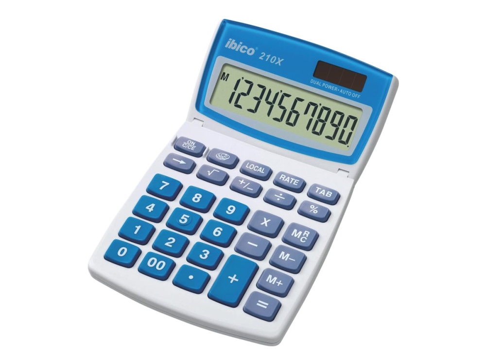 Bordregnemaskine Ibico 210X - 10-cifre - batteri