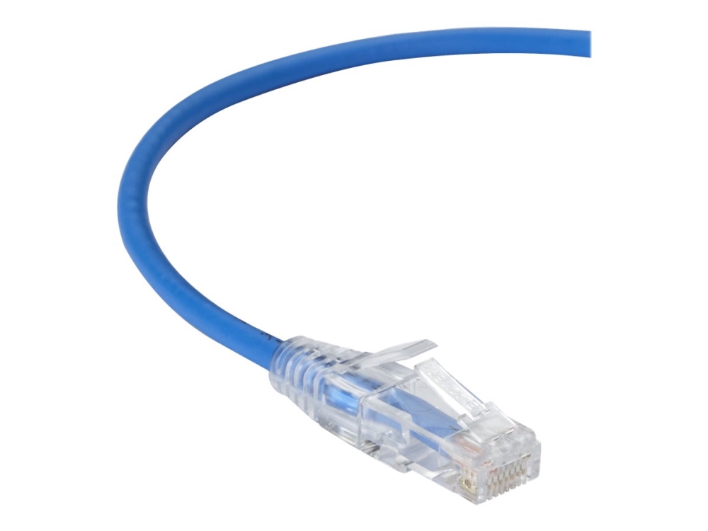 Black Box Slim-Net 28 Awg - Patchkabel - Rj-45 (Han) Til Rj-45 (Han) - Utp - Cat 6 - Booted, Formet, Strenget - Blå