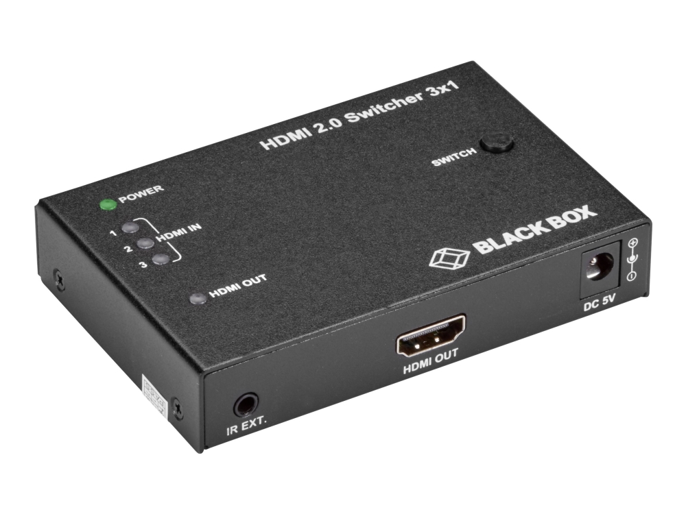 Black Box Vsw-Hdmi2-3X1 - Video-/Audioswitch - 3 X Hdmi - Desktop