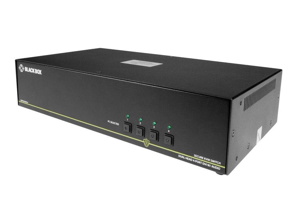 Black Box Secure Niap - Dual-Head - Kvm / Audio-Switch - 4 X Kvm / Audio - 1 Lokalbruger - Desktop - Taa-Kompatibel