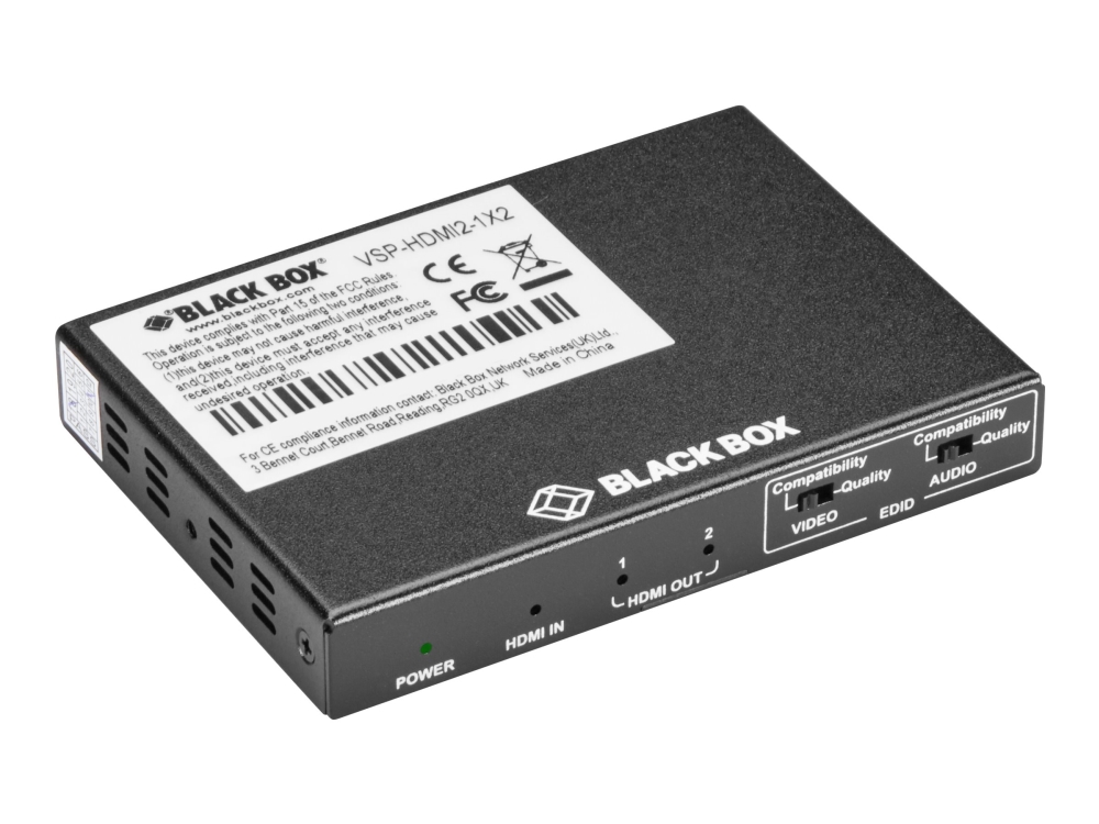 Black Box Vsp-Hdmi2-1X2 - Video-/Audiosplitter - 2 X Hdmi - Desktop