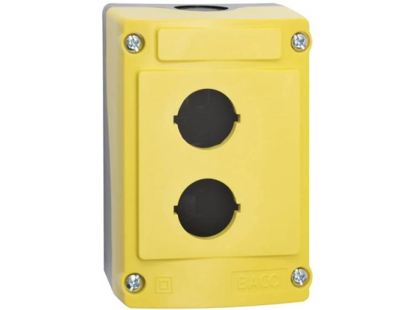 Baco Balbx0200j Tomt Hus 2 Installationspunkter (L X B X H) 107 X 74 X 47,9 Mm Gul, Sort 1 Stk
