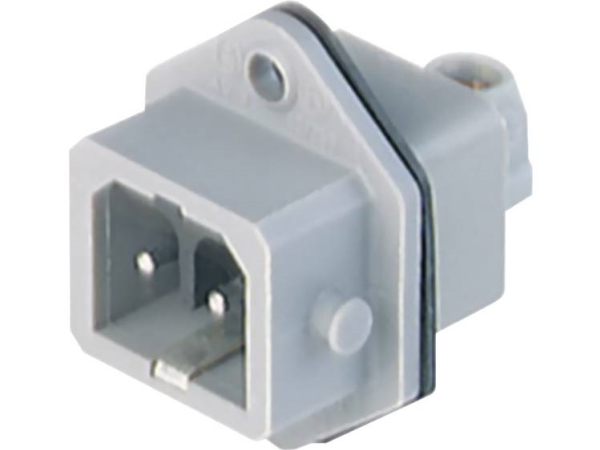 Hirschmann 932 048-106-1 Strømstik Stasei Stik, Indbygning Lodret Samlet Poltal: 2 + Pe 16 A Grå 1 Stk