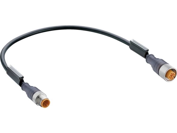 Lumberg Automation Rst 4-Rkt 4-225/2M-1 Sensor-, Aktuator-Stik, M12 Stik, Lige, Tilslutning, Lige 2.00 M Pol-Tal (Rj): 4 1 Stk